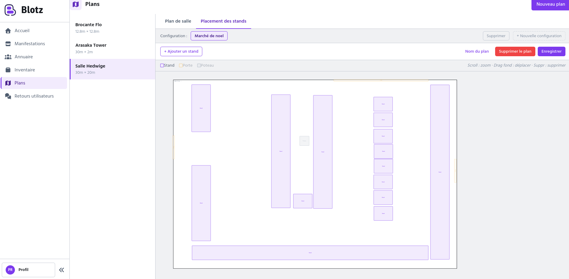 Éditeur de plan interactif Blotz